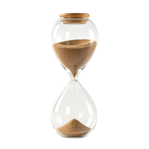 Clear Glass Sand Timer with Wooden Lid