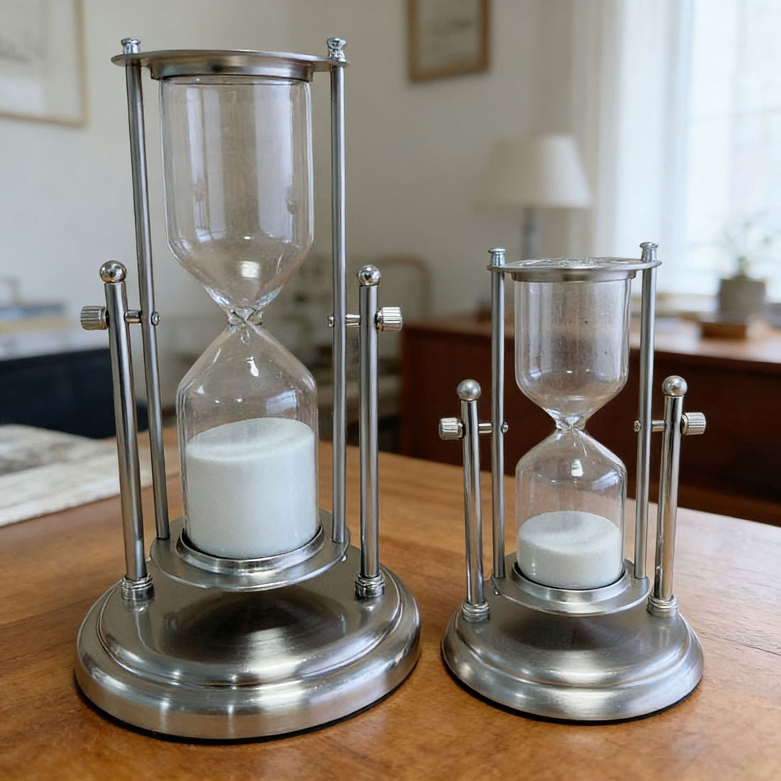 Rotating Zinc Alloy Hourglass