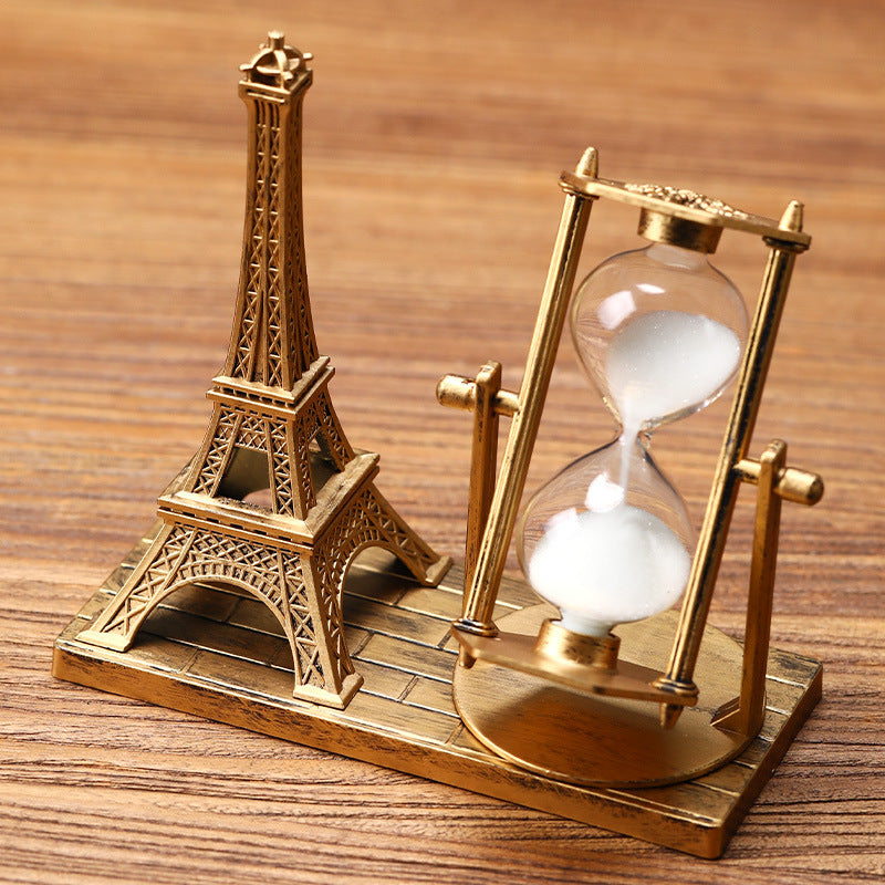 Eiffel Tower Hourglass Decor